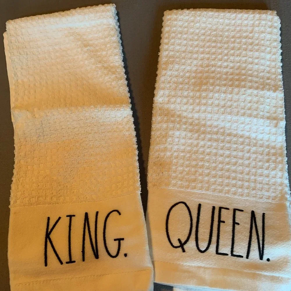 King and Queen Hand Towels/Never Used!